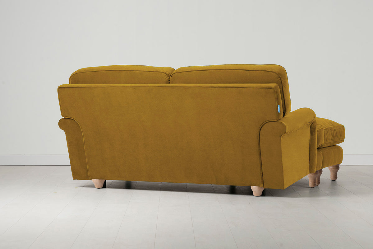Model 15 2 Seater Sofa with Ottoman, Oak / Mustard