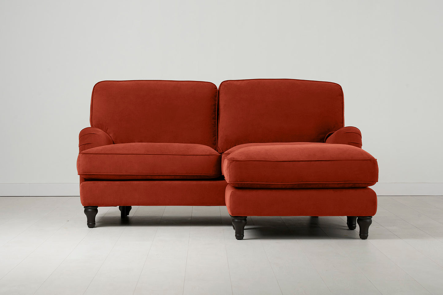 Model 15 2 Seater Sofa with Ottoman, Paprika