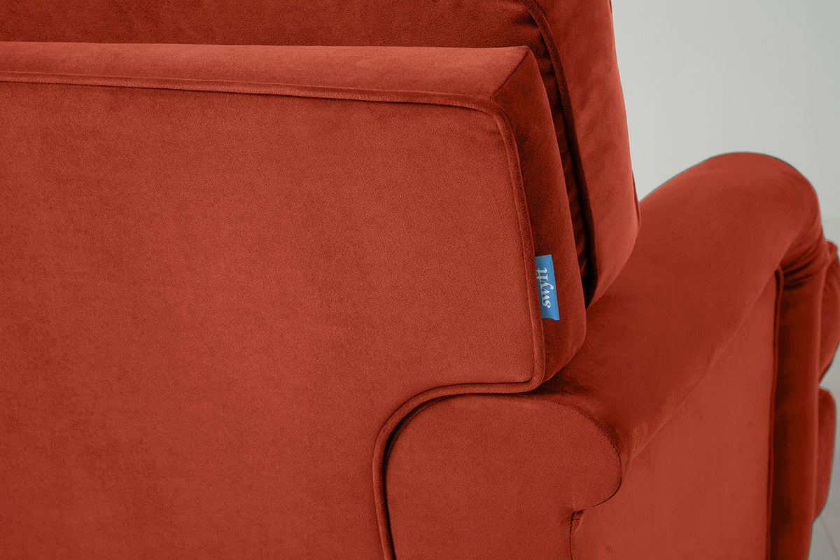 Model 15 2 Seater Sofa with Ottoman, Paprika