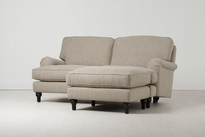 Model 15 2 Seater Sofa with Ottoman, Pumice