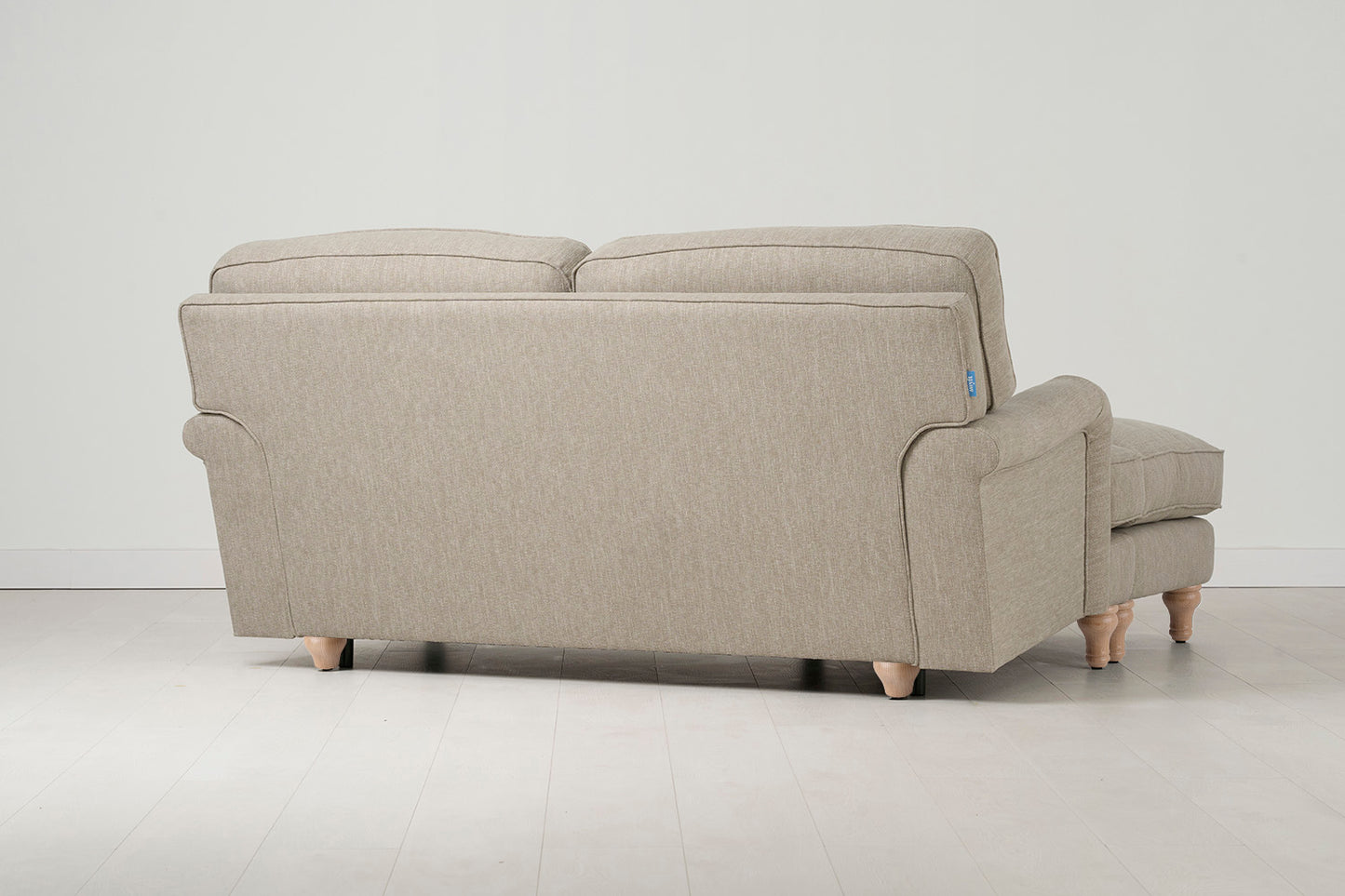 Model 15 2 Seater Sofa with Ottoman, Oak / Pumice
