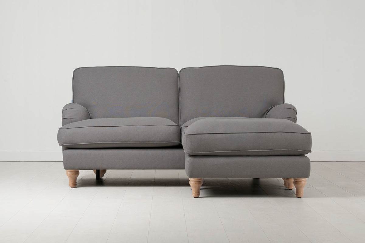 Model 15 2 Seater Sofa with Ottoman, Oak / Risso