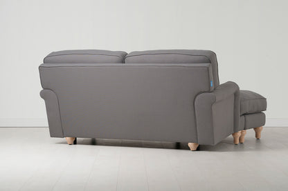 Model 15 2 Seater Sofa with Ottoman, Oak / Risso
