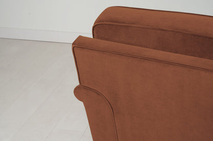 Model 15 2 Seater Sofa with Ottoman, Umber