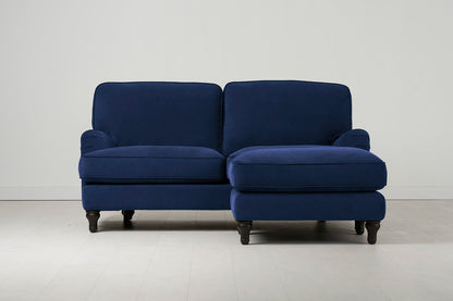 Ottoman in blue velvet