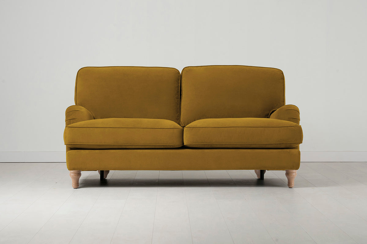 Model 15 2 Seater Sofa, Oak / Mustard