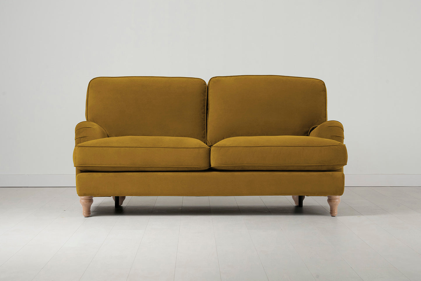 Model 15 2 Seater Sofa, Oak / Mustard