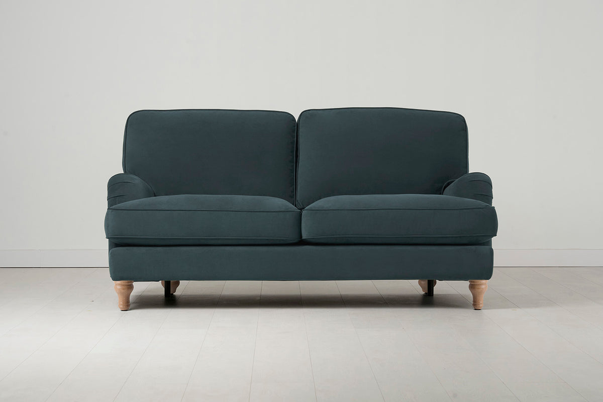 Model 15 2 Seater Sofa, Oak / Petrol