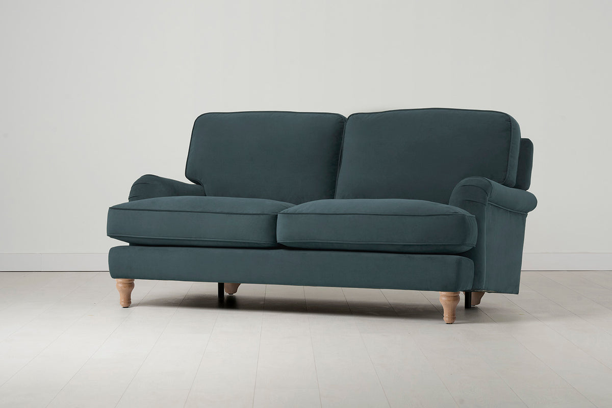 Model 15 2 Seater Sofa, Oak / Petrol