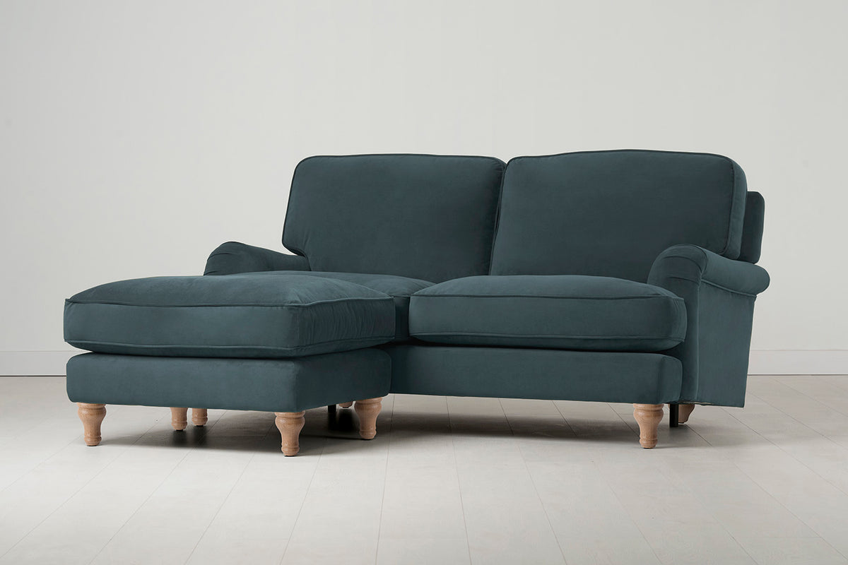 Model 15 2 Seater Sofa, Oak / Petrol