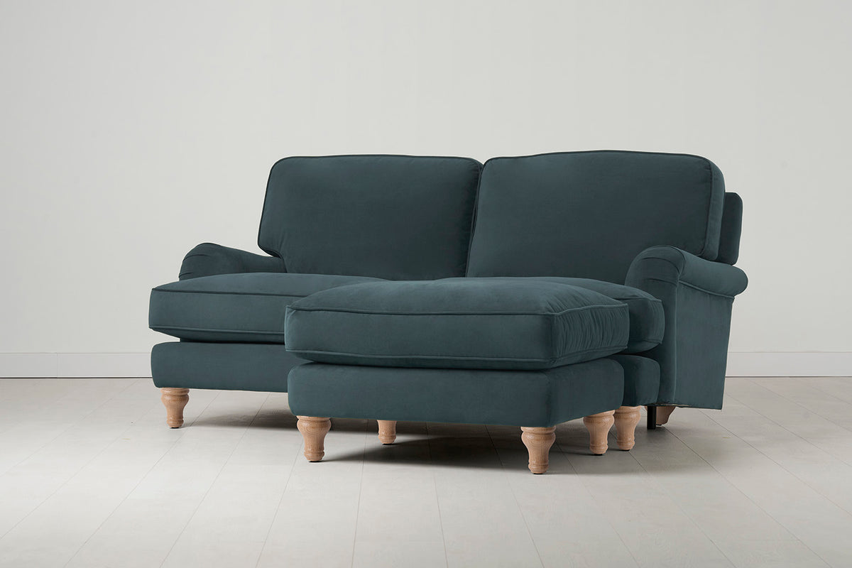 Model 15 2 Seater Sofa, Oak / Petrol