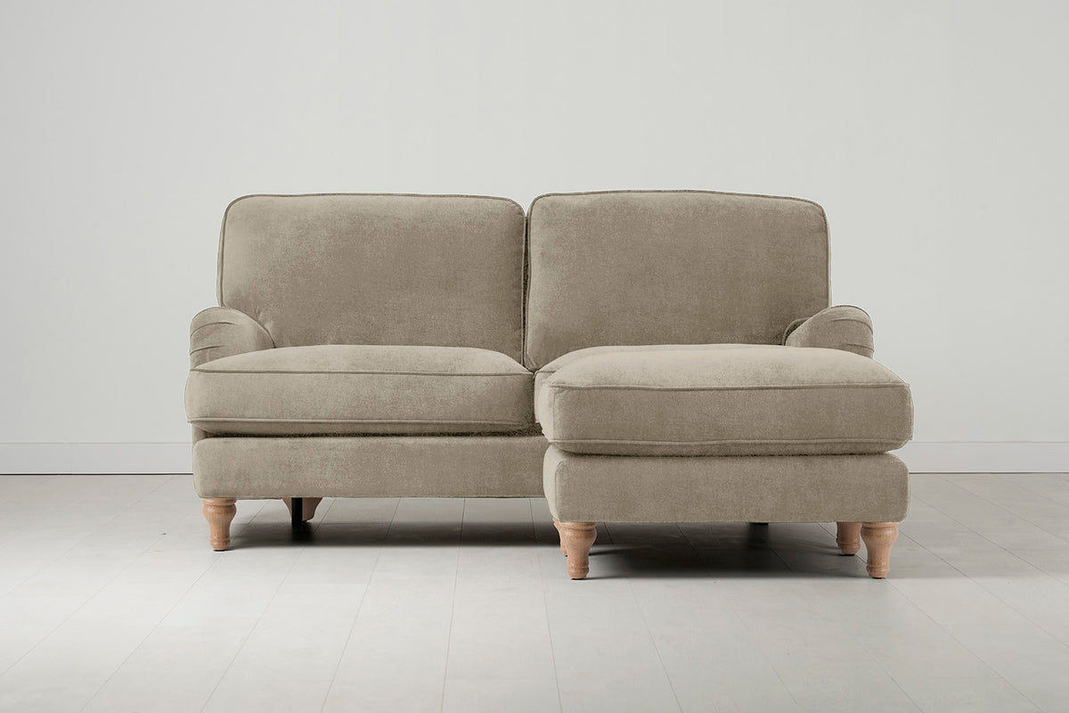 Model 15 2 Seater Sofa with Ottoman, Oak / Flax