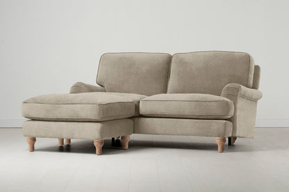 Model 15 2 Seater Sofa with Ottoman, Oak / Flax