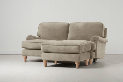 Model 15 2 Seater Sofa with Ottoman, Oak / Flax