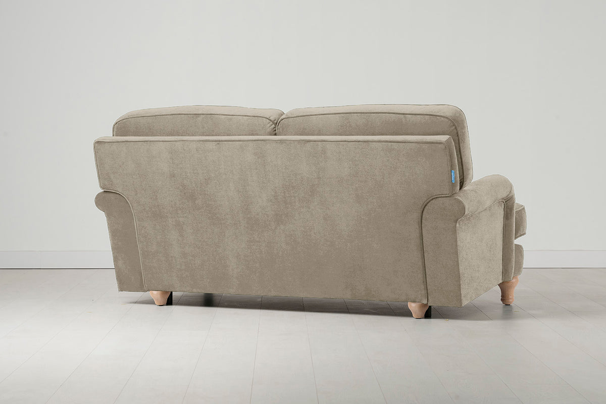 Model 15 2 Seater Sofa with Ottoman, Oak / Flax