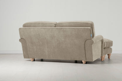 Model 15 2 Seater Sofa with Ottoman, Oak / Flax