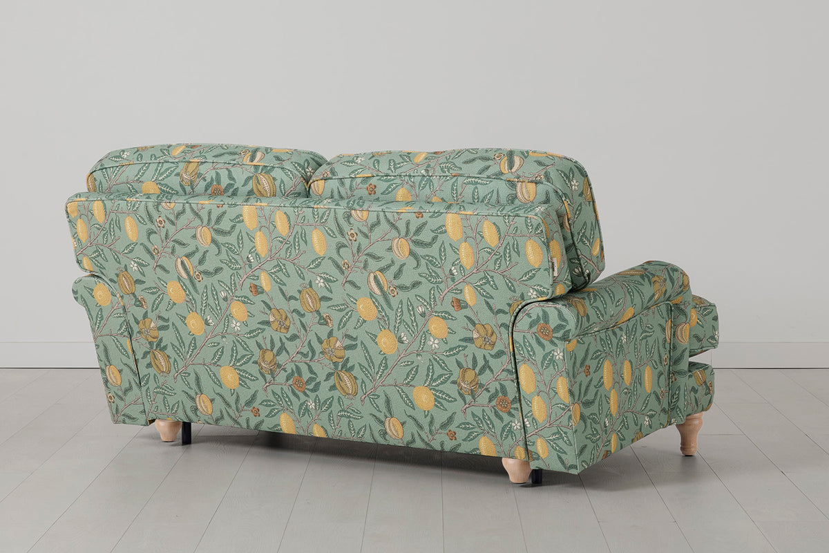 Model 15 2 Seater Sofa with Ottoman, Oak / Fruit