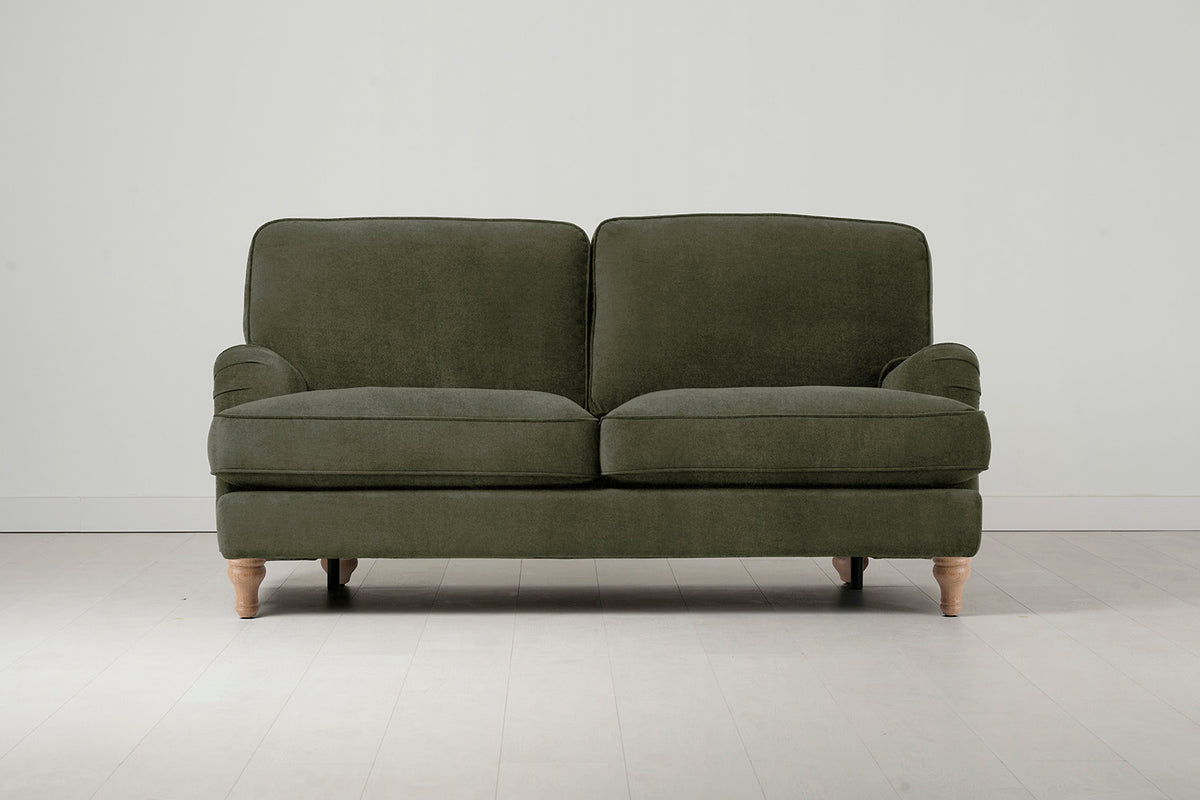 Model 15 2 Seater Sofa with Ottoman, Oak / Pine