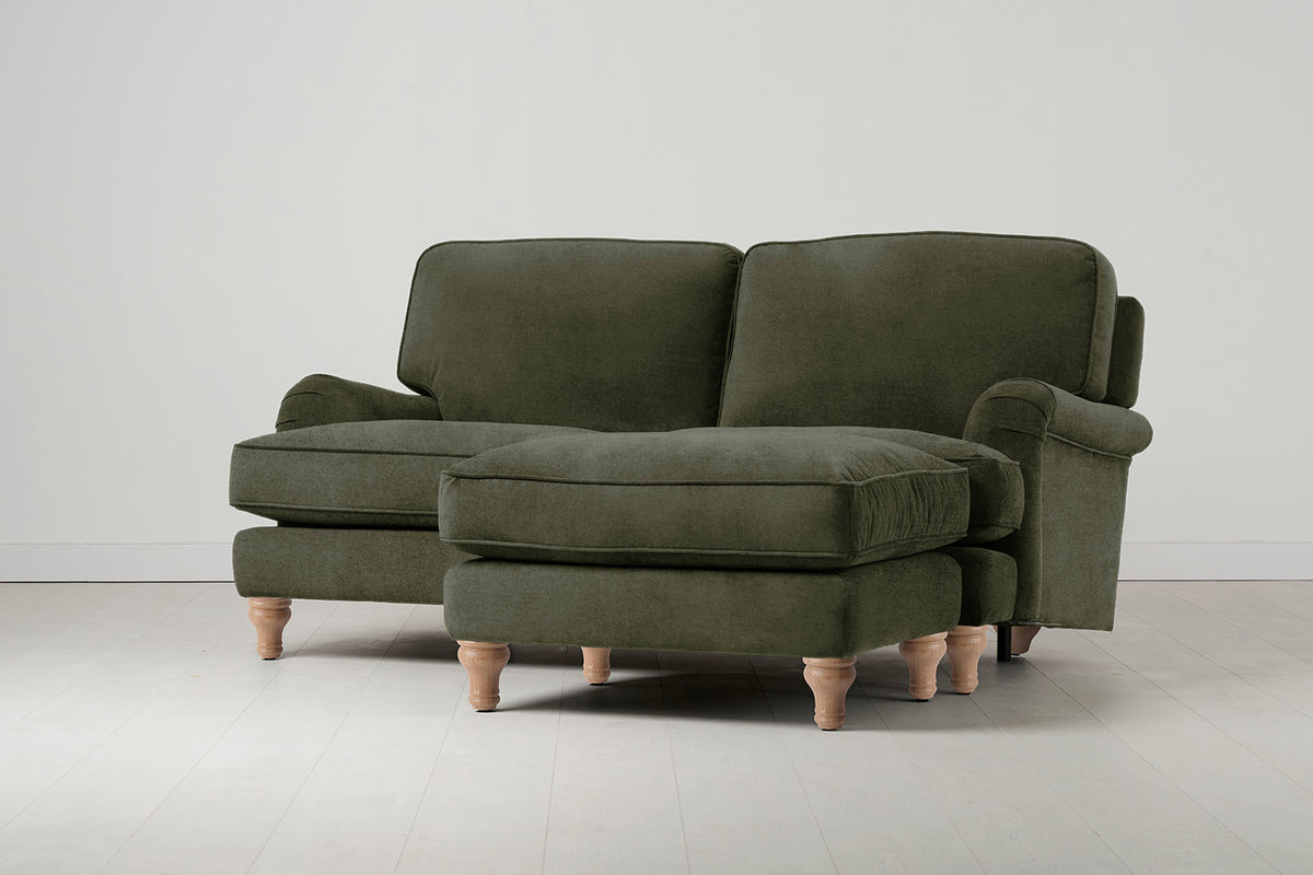 Model 15 2 Seater Sofa with Ottoman, Oak / Pine