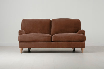 Model 15 2 Seater Sofa with Ottoman, Oak / Russet