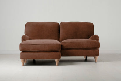 Model 15 2 Seater Sofa with Ottoman, Oak / Russet