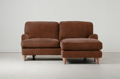 Model 15 2 Seater Sofa with Ottoman, Oak / Russet