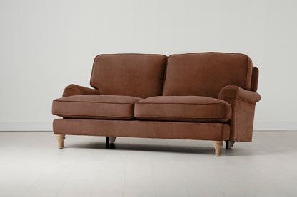 Model 15 2 Seater Sofa with Ottoman, Oak / Russet