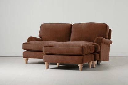 Model 15 2 Seater Sofa with Ottoman, Oak / Russet