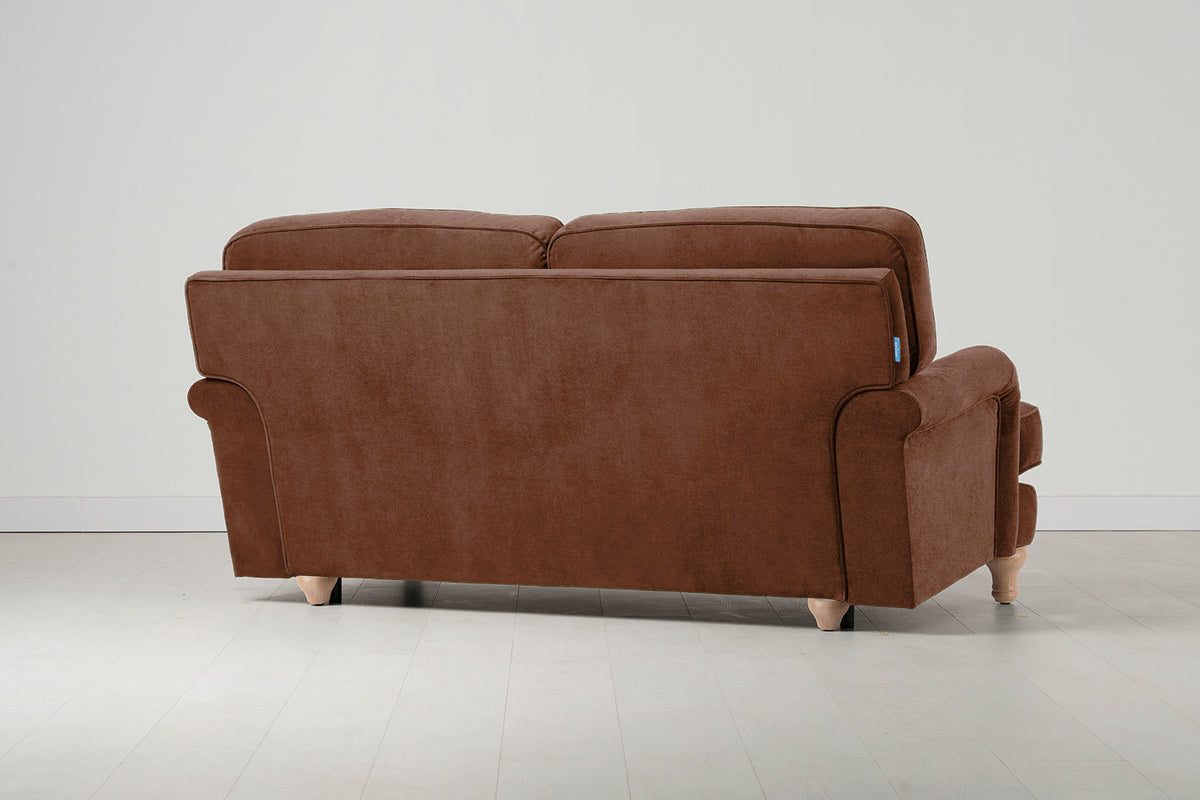 Model 15 2 Seater Sofa with Ottoman, Oak / Russet