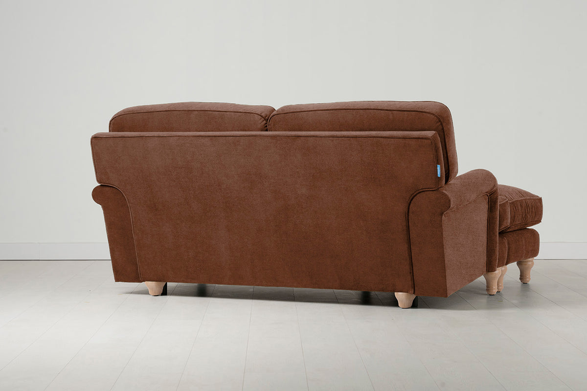 Model 15 2 Seater Sofa with Ottoman, Oak / Russet