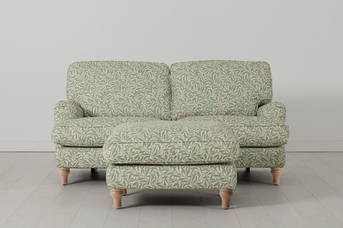 Model 15 2 Seater Sofa with Ottoman, Oak / Willow