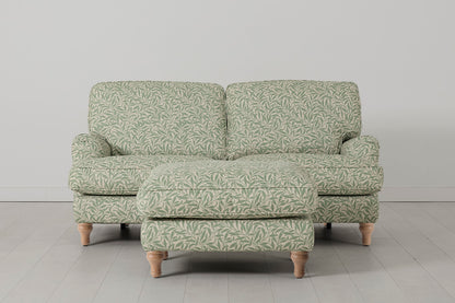 Model 15 2 Seater Sofa with Ottoman, Oak / Willow