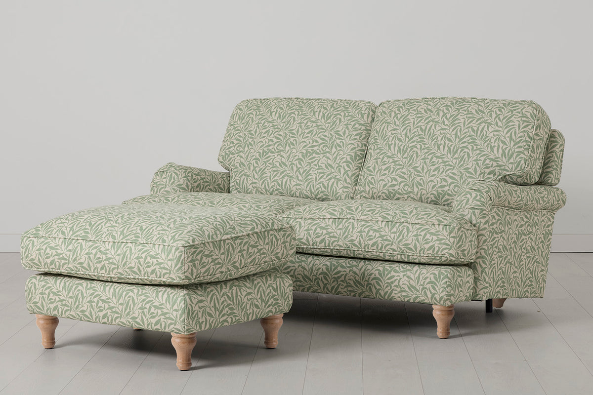 Model 15 2 Seater Sofa with Ottoman, Oak / Willow