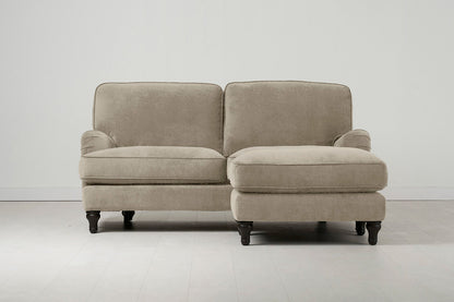 Ottoman in cream chenille