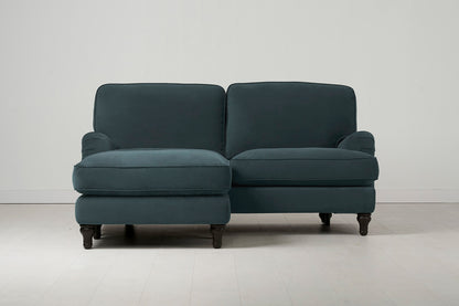 Model 15 2 Seater Sofa with Ottoman, Petrol