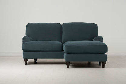 Model 15 2 Seater Sofa with Ottoman, Petrol