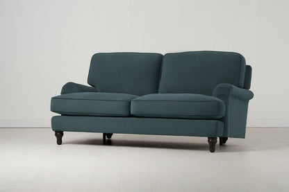 Model 15 2 Seater Sofa with Ottoman, Petrol