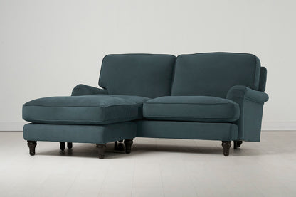 Model 15 2 Seater Sofa with Ottoman, Petrol