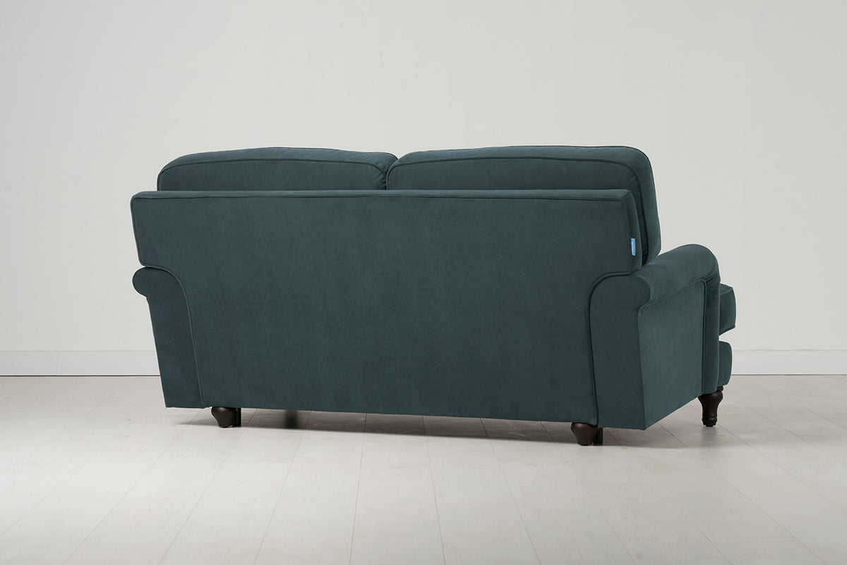 Model 15 2 Seater Sofa with Ottoman, Petrol
