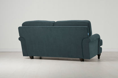 Model 15 2 Seater Sofa with Ottoman, Petrol