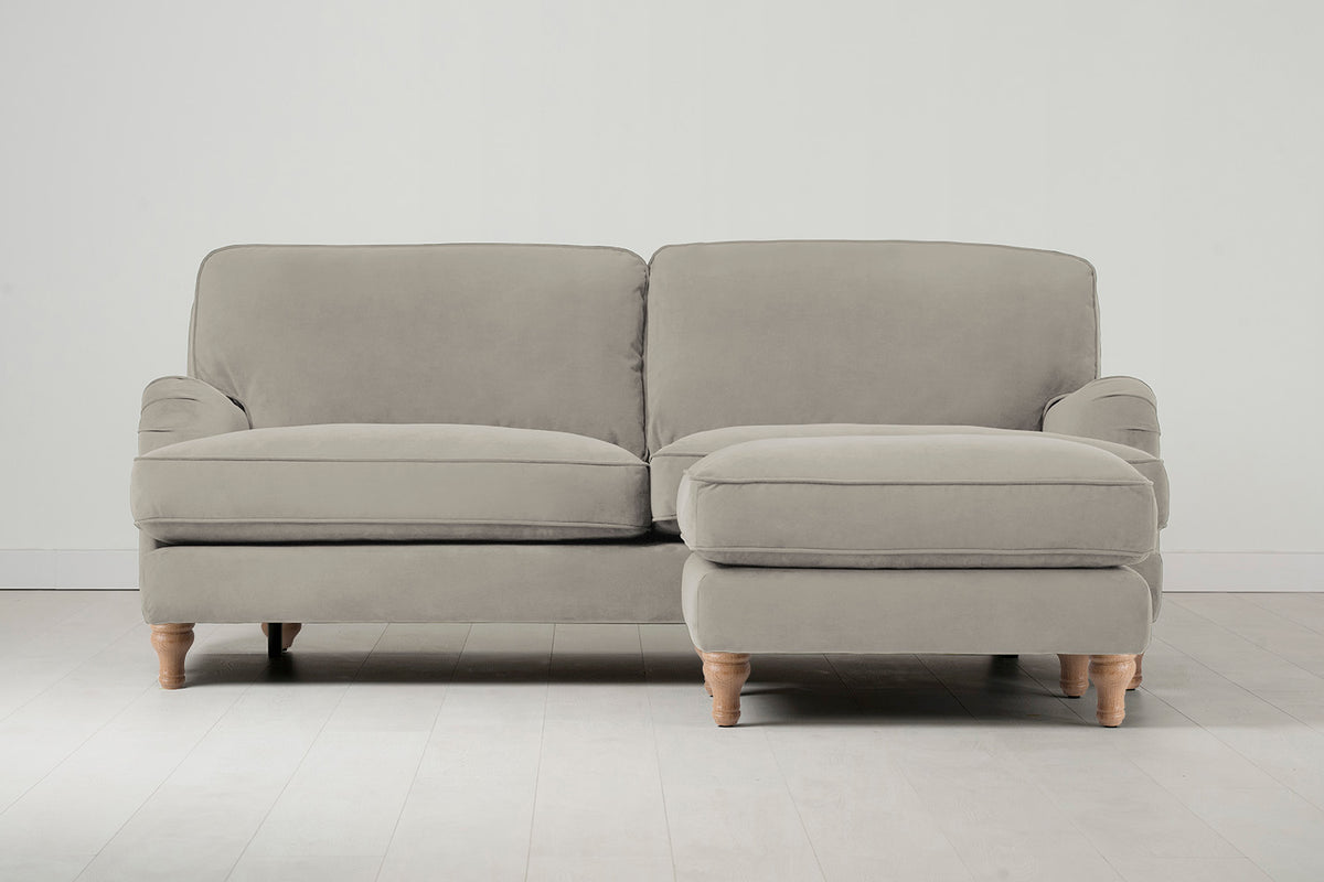 Model 15 3 Seater Sofa with Ottoman, Oak / Bone