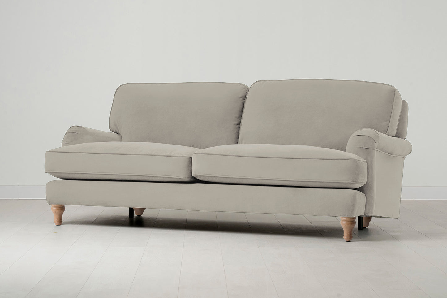Model 15 3 Seater Sofa, Oak / Bone