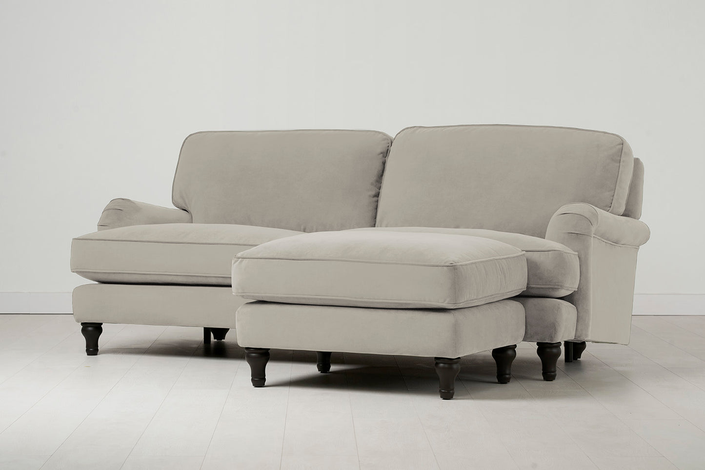 Model 15 3 Seater Sofa with Ottoman, Bone