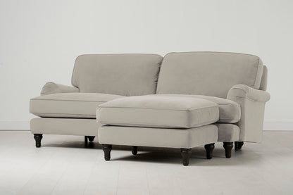 Model 15 3 Seater Sofa with Ottoman, Bone