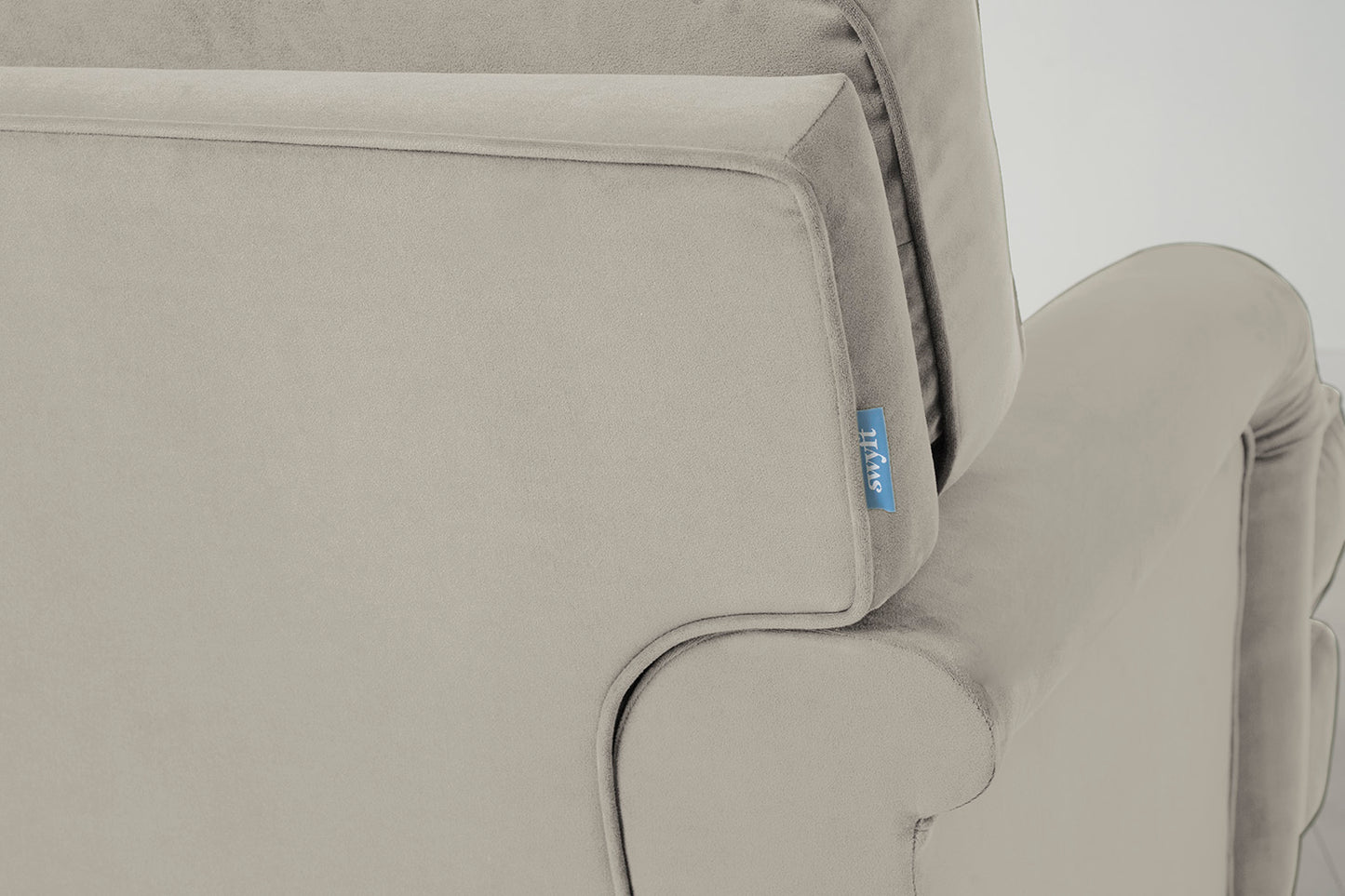 Model 15 3 Seater Sofa with Ottoman, Bone