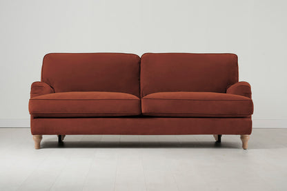 Model 15 3 Seater Sofa, Oak / Brick