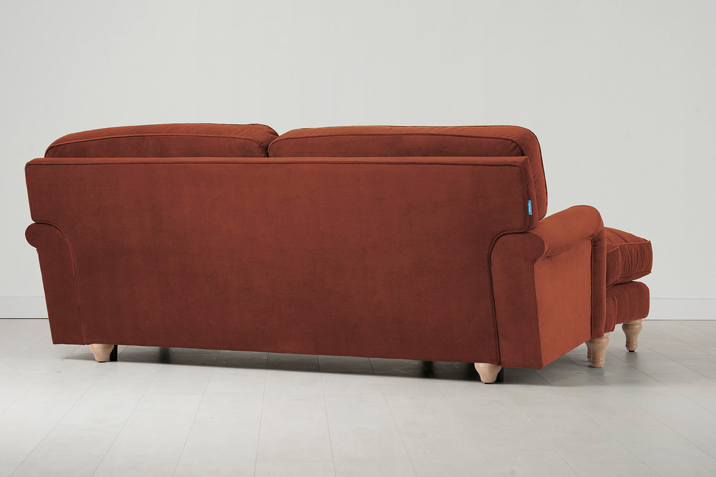 Model 15 3 Seater Sofa with Ottoman, Oak / Brick