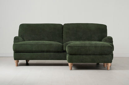 Model 15 3 Seater Sofa with Ottoman, Oak / Conifer