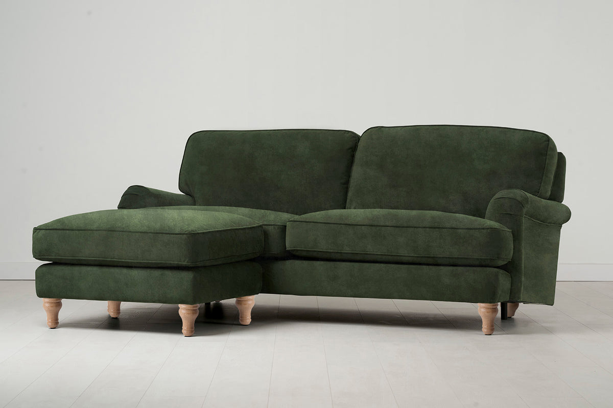 Model 15 3 Seater Sofa with Ottoman, Oak / Conifer