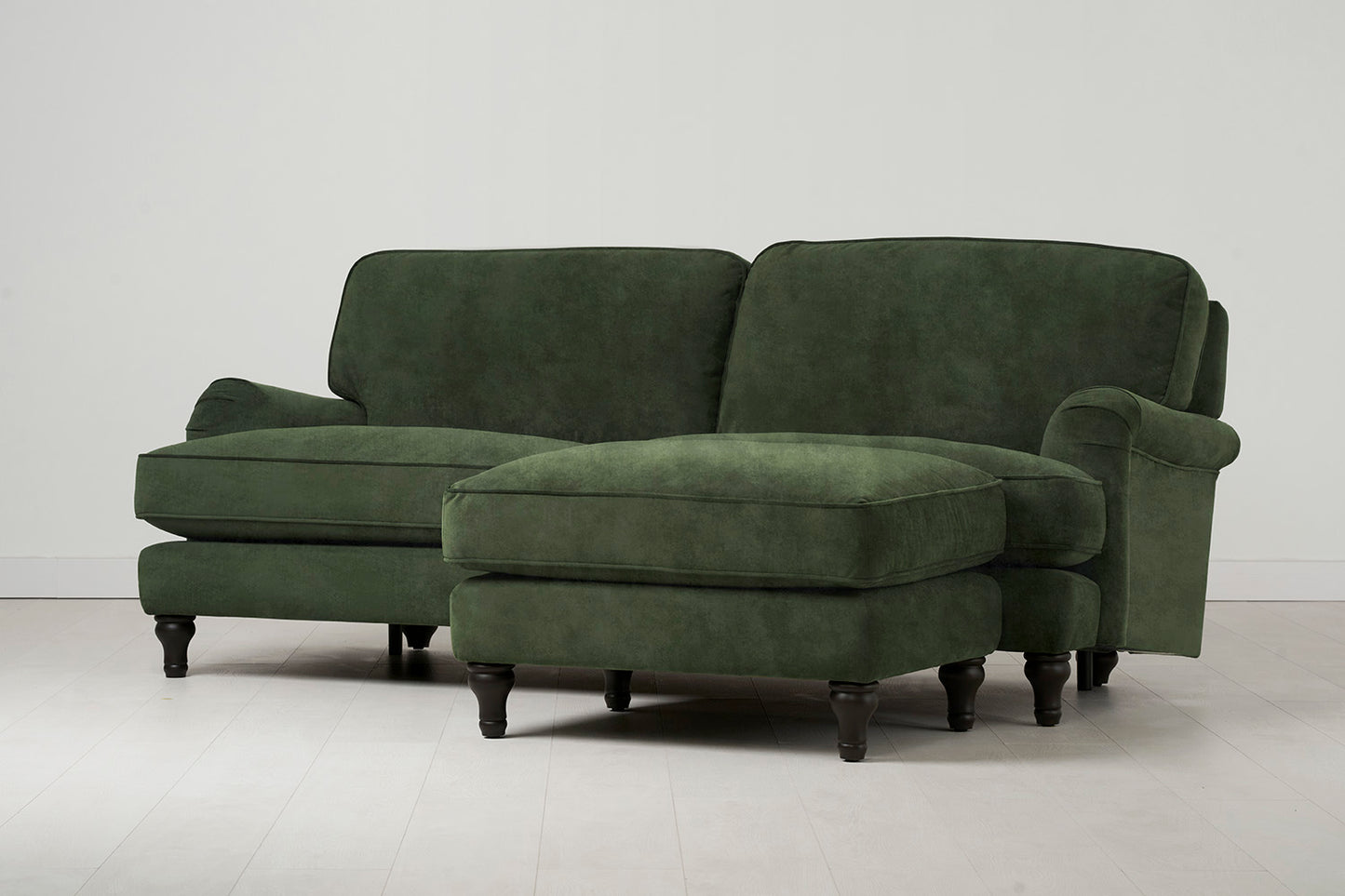 Model 15 3 Seater Sofa with Ottoman, Conifer